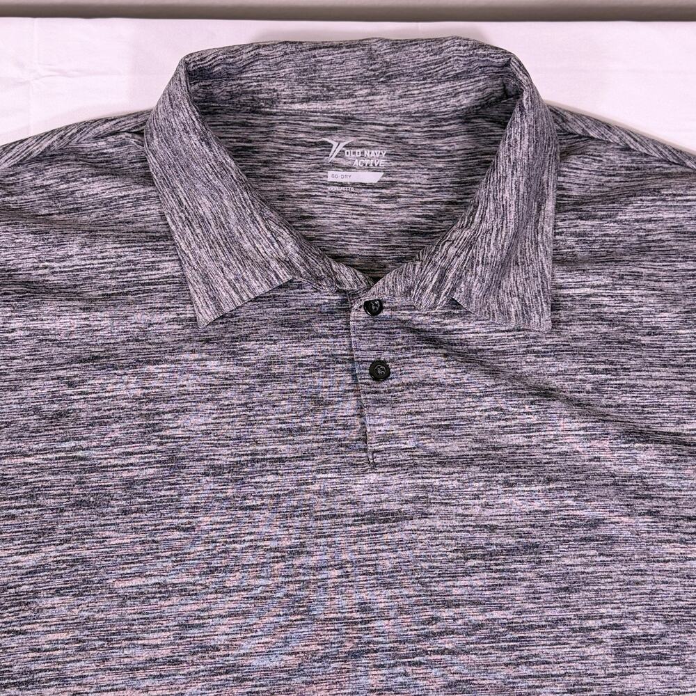 Old Navy Men’s Active Go Dry Active Polo Shirt XXXL Gray Short Sleeve